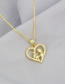 Fashion Love Beads Chain Copper Inlaid Zirconium Love Character Necklace