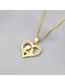 Fashion Love Box Chain Copper Inlaid Zirconium Love Character Necklace