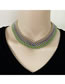 Fashion Green Chain Titanium Steel Thick Chain Necklace