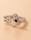 Fashion Silver Alloy Coffee Cup Geometric Open Ring