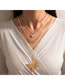Fashion Gold Alloy Butterfly Letter Multilayer Necklace