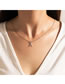 Fashion Silver Alloy Diamond Letter Geometry Necklace