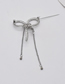 Fashion Silver Metal Knotted Bow Brooch