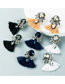 Fashion Blue Alloy Diamond Long Tassel Stud Earrings