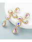 Fashion Gold Alloy Diamond Geometric Cross Earrings