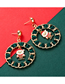 Fashion Bells Christmas Dripping Santa Claus Bell Snowflake Hollow Earrings