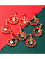 Fashion Santa Head Christmas Glove Santa Gift Box Ring Earrings
