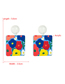 Fashion White 3d Resin Printing Painted Square Earrings