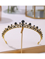 Fashion Black Alloy Diamond Crown Headband