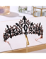 Fashion Black Alloy Black Diamond Crown Hair Crown