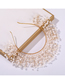 Fashion Gold Rice Bead Twisted Bead Headband