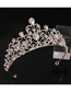 Fashion Silver Alloy Inlaid Rhinestone Geometric Crown
