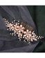 Fashion Gold Alloy Diamond Leaf Side Comb