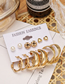 Fashion Gold Metal Geometric Earrings Set