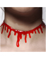 Fashion Red Halloween Bleeding Necklace