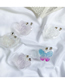 Fashion White Love Butterfly Glitter Epoxy Bracket
