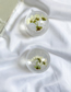 Fashion White Snowflakes Real Flower Crystal Ball Epoxy Airbag Bracket