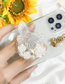 Fashion Colorful Butterfly White Rose Pearl Butterfly Transparent Epoxy Phone Holder
