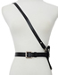 Fashion Black Thin Belt Diagonal Bag Belt