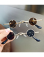 Fashion Black Gray Children's Round Sunglasses