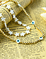 Fashion Purple Five-pointed Star Eye Beaded Clay Necklace Set