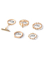 Fashion Gold Alloy Chain Five-pointed Star Ring Set 5