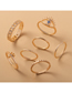 Fashion Gold Alloy Diamond Eye Ring Set 7