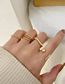 Fashion Gold Alloy Wave Open Ring Set Of 4