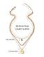 Fashion Silver Gold Bead Chain Disc Multilayer Necklace