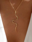 Fashion Gold Alloy Gold-plated Snake-shaped Single-layer Necklace