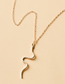 Fashion Silver Alloy Gold-plated Snake-shaped Single-layer Necklace