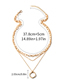 Fashion Gold Gold-plated Thick Chain Disc Three-layer Necklace