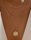 Fashion Gold Gold-plated Thick Chain Geometric Multilayer Necklace