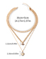 Fashion Gold Alloy Eye Chain Multilayer Necklace
