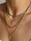 Fashion Gold Alloy Chain Snake Bone Chain Multilayer Necklace