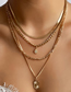 Fashion Gold Alloy Snake Bone Chain Multilayer Necklace