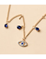 Fashion Gold Crystal Eye Single Layer Necklace