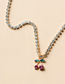 Fashion Gold Rhinestone Claw Chain Cherry Necklace