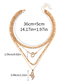 Fashion Gold Alloy Inlaid Rhinestone Snake-shaped Multilayer Necklace