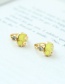 Fashion Leather Pink Copper Inlaid Zircon Oil Dripping Elephant Earrings