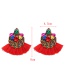 Fashion Red Alloy Colored Diamond Braided Tassel Earrings