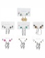 Fashion 3# Metal Rhinestone Love Star Geometry Earring Set