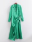 Fashion Green V-tie Dress
