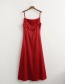 Fashion Red High Slit Sling Dress