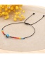 Fashion Color Rice Beads Beaded Glass Eyes Drawstring Bracelet