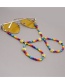 Fashion Color-2 Colorful Rice Beads Beaded Smiley Glasses Chain