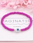 Fashion White Geometric Rice Beads Beaded Glass Eye Bracelet