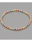 Fashion Gold Geometric Mixed Color Beads Beaded Bracelet
