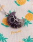 Fashion Blackstone Moon Moon Crystal Twist Chain Winding Necklace