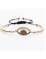 Fashion Bead Box Chain Copper Inlaid Zirconium Geometric Eyes Beaded Braided Bracelet